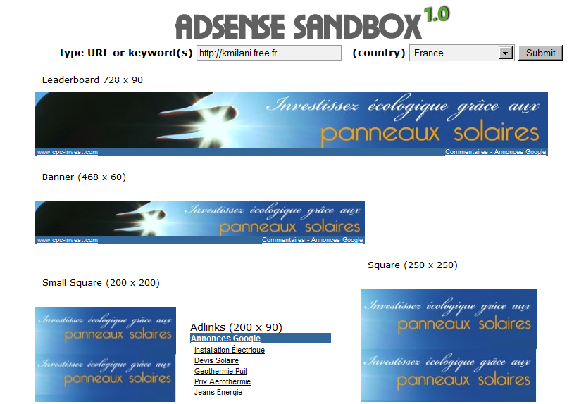 adsense-sandbox