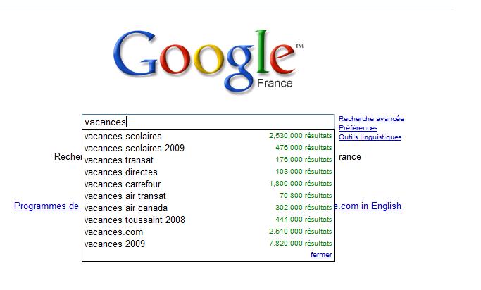 google suggest seo